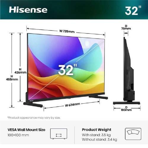 TV LED HISENSE 32A5S SMART FHD QLED